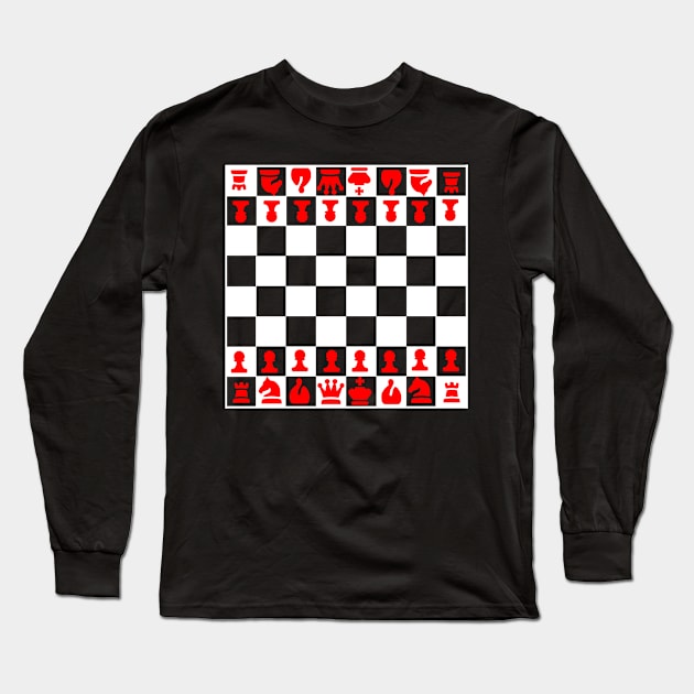 Chess board art Long Sleeve T-Shirt by Dess